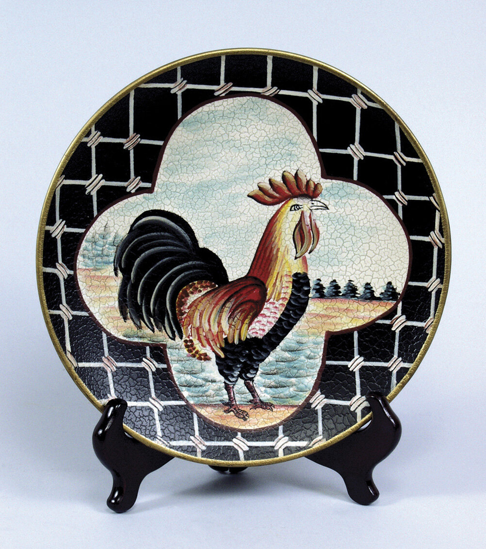 AA Importing Rooster Decorative Plate Reviews Wayfair   Rooster Decorative Plate 