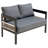 Multi-Person Outdoor Iron Sofa Set With A Table, Rattan Decoration, Waterproof, Rust-Proof, Suitable For Garden, Lawn Use-173797355