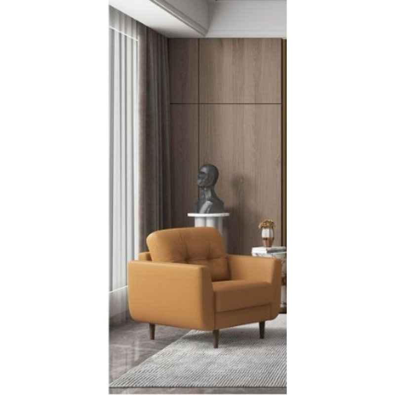 Radwan Camel Leather Chair