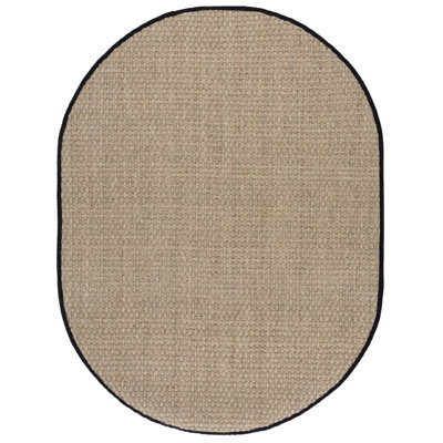 Natural Black Seagrass Rug