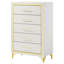 Commode blanche 5 tiroirs Chesney