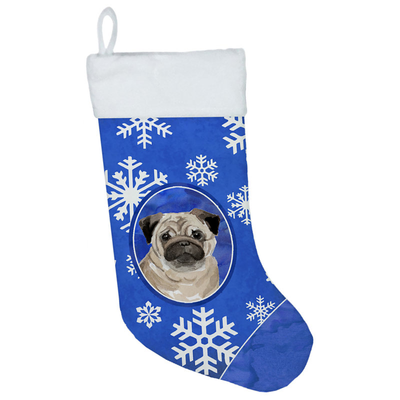 Chaussette de noël winter flocons de noël, Carlin