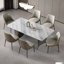 Modern Rectangular Natural Marble Dining Table Set
