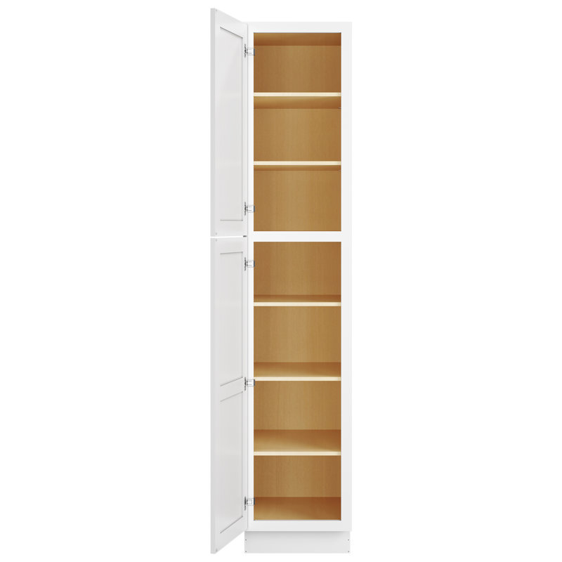 Armoire de cuisine avec tablettes réglables , H 90 po x l 18 po x P 24 po, Blanc