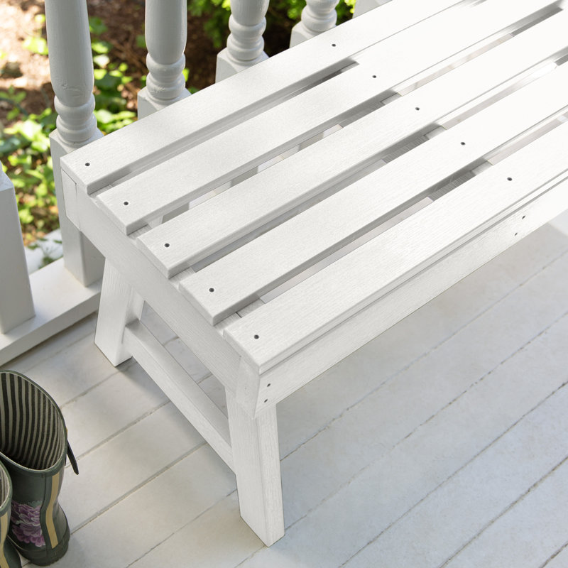 Banc de pique-nique en plastique Midwest, Blanc