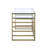 Shona Clear Glass Top & Antique Gold Finish Writing Desk
