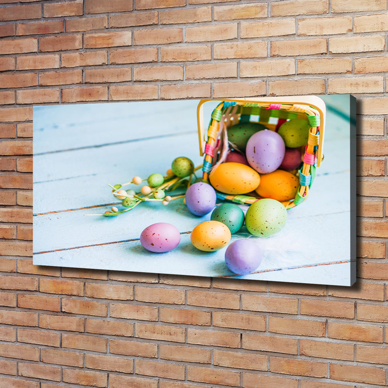 Easter Eggs - No Frame Print on Canvas
