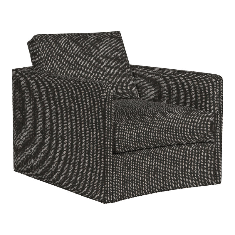 Wynne Swivel Chair, Perigold Caper Onyx