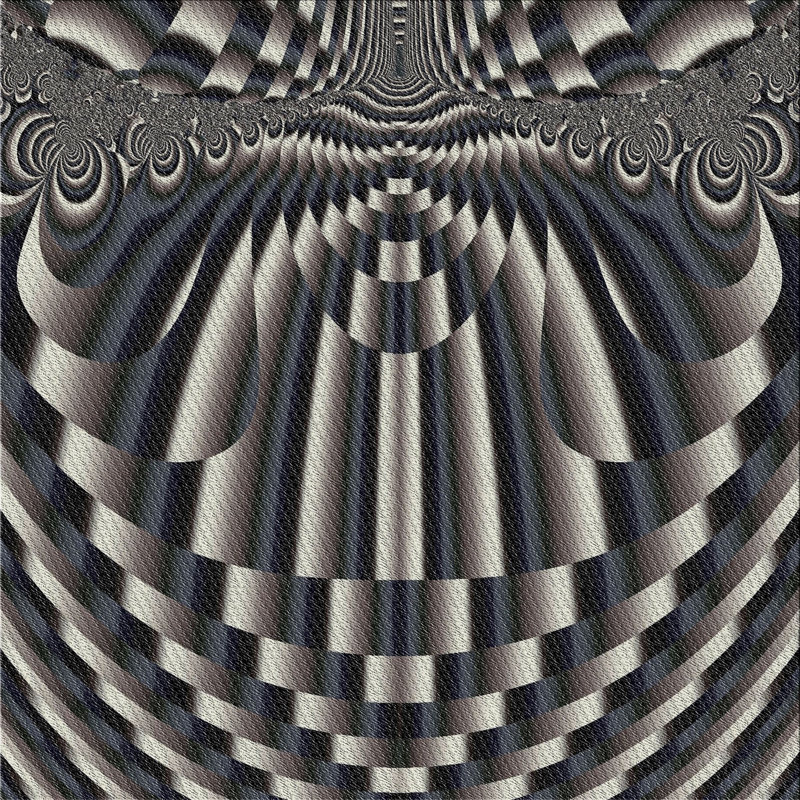 Tapis décoratif en laine et en polyester noir fabriqué à la machine, Carré 6 pi