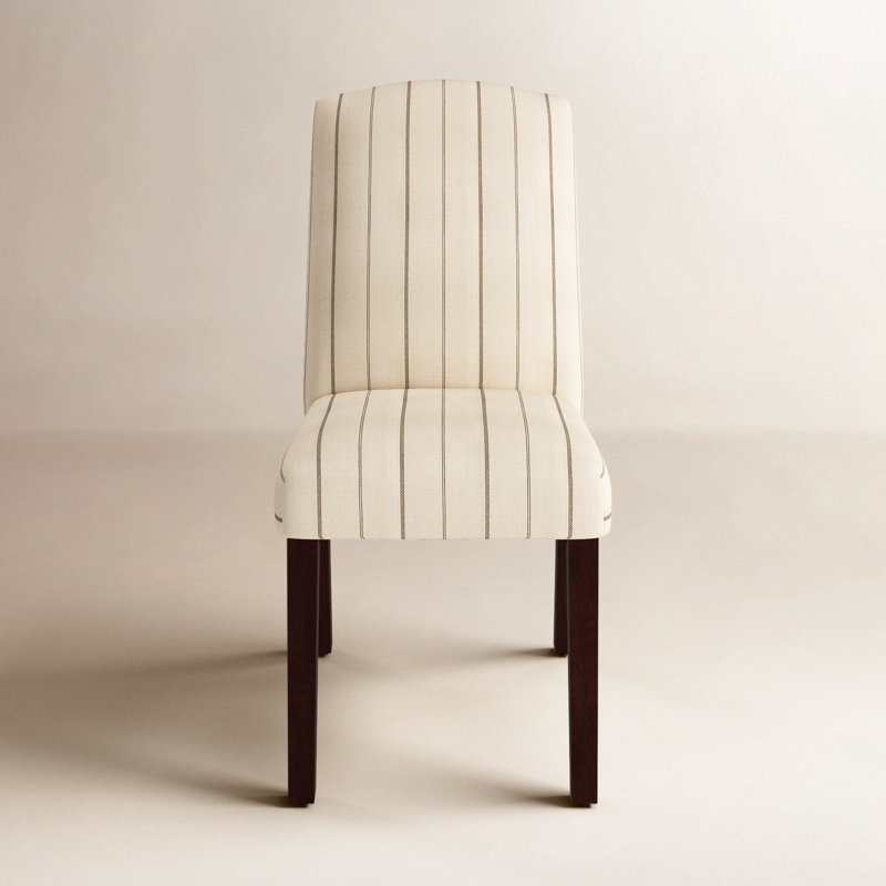Ardussi 20'' H Upholstered Dining Chair, Fritz Charcoal, Espresso