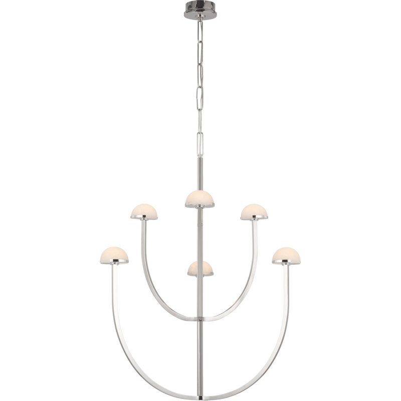 Kelly Wearstler Pedra Large Two-Tier Chandelier, Polished Nickel