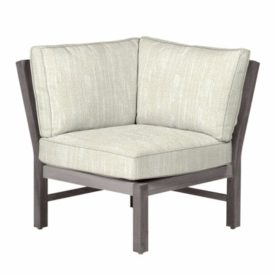 Fauteuil d'angle modulaire Club Teak - Huître