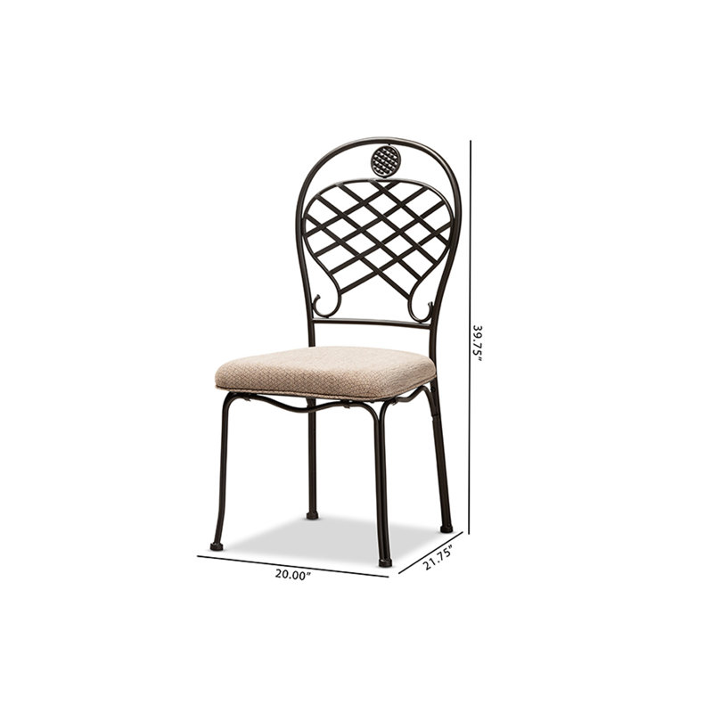 Chaise de salle à manger rembourrée Cisbrough