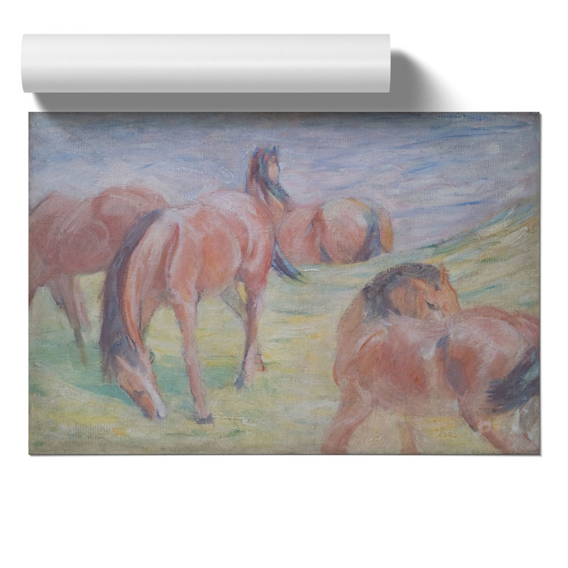 Four Horses by Franz Marc - Frameless Print, 59cm H x 84cm W x 0.1cm D