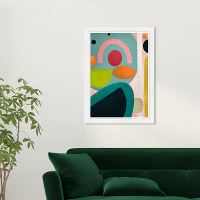 «Abstract Bright Fun Modern Blue Wall Art», impression murale