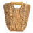 Water Hyacinth Seagrass Scoop Basket With Bamboo Handle