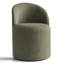 Chaise pivotante en lin avec roulettes cachées-421601428