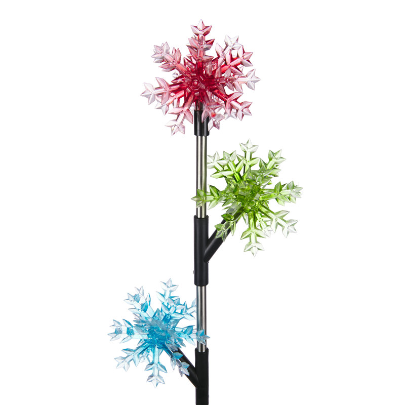 Piquet de jardin flocon de neige, Flocons de neige multicolores