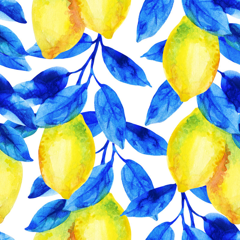 Liao " Lemon Fruit " Painting Print, 36" H x 36" W