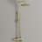 Wall Mount Solid Brass 3-Function Rust-free Outdoor Shower with Handheld Shower with Footwash Spout-91355996