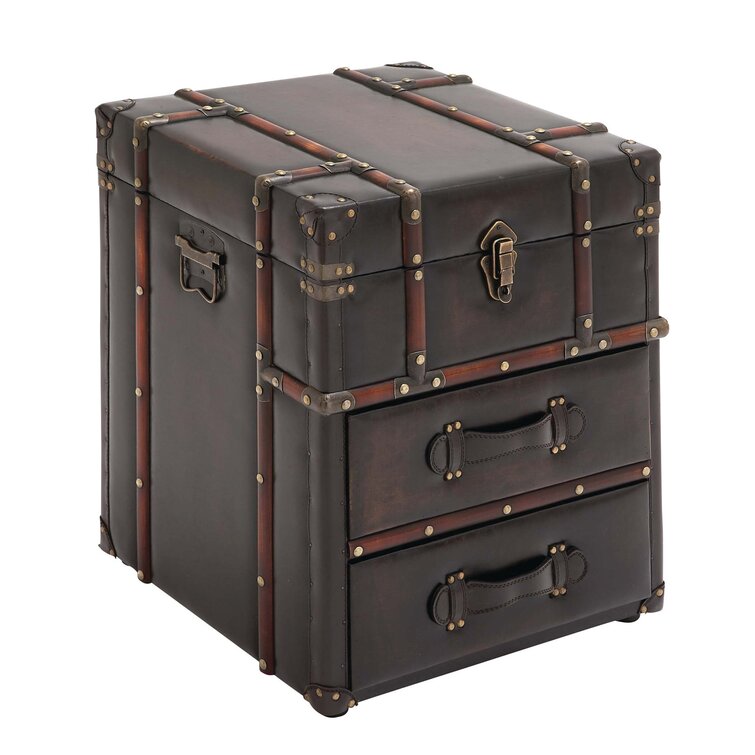 Aleona Faux Leather Accent Trunk