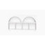 RiverRidge Kids Curve Appeal 46" Bookcase with 4 Cubbies and Arched Design - Sturdy Kids Bookshelf and Toy Organizer for Playroom - White with 2 Navy Fabric Bin-114350224