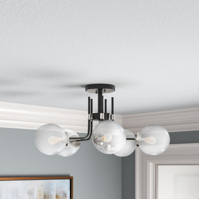 Weinmann Glass Semi Flush Mount