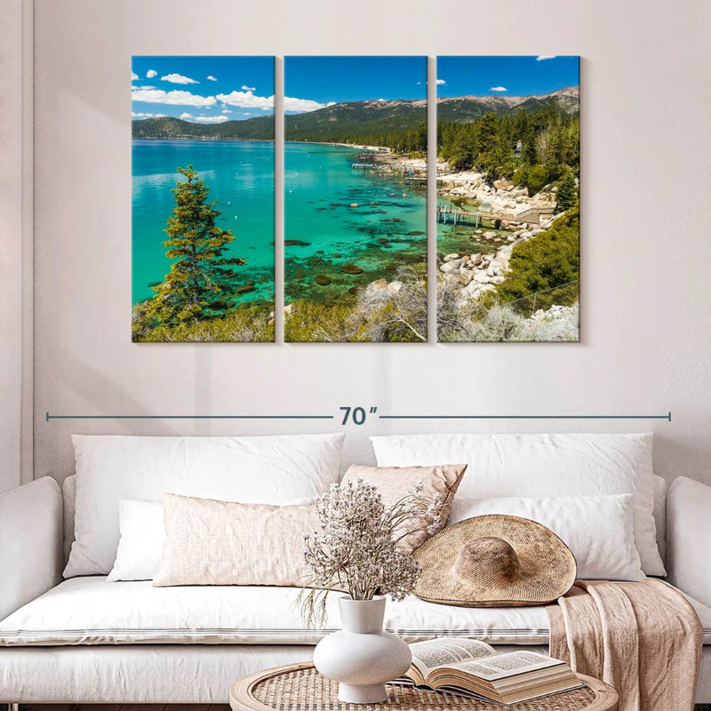 Plage cachée d'Alvord Lake Tahoe, H 32 po x l 50 po