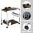 Myersville Rectangular Bar Cart in Chrome