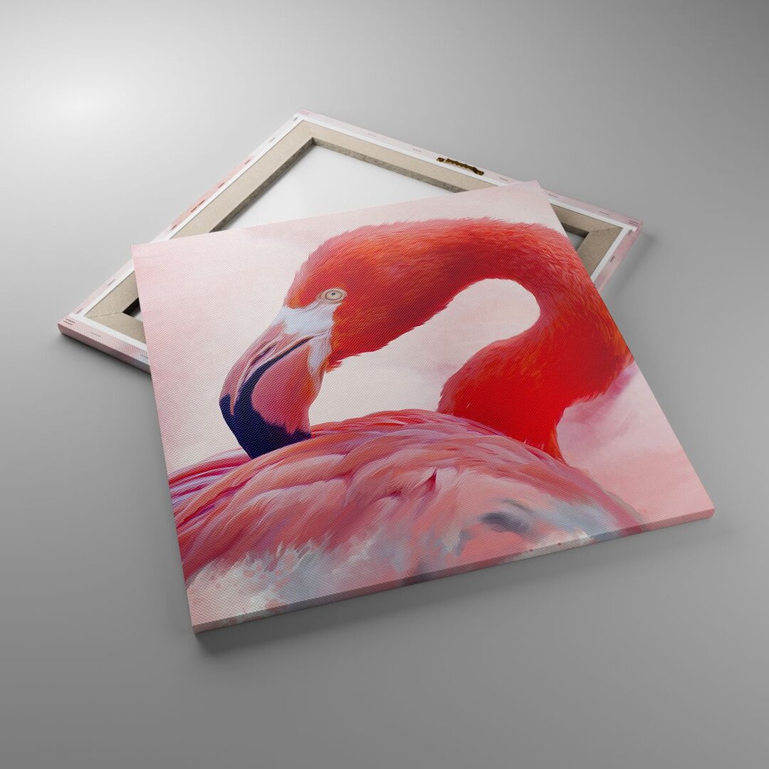 Leinwandbild Flamingo Bird Portrait