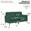 55.91 " Faux Leather Loveseat-344400604