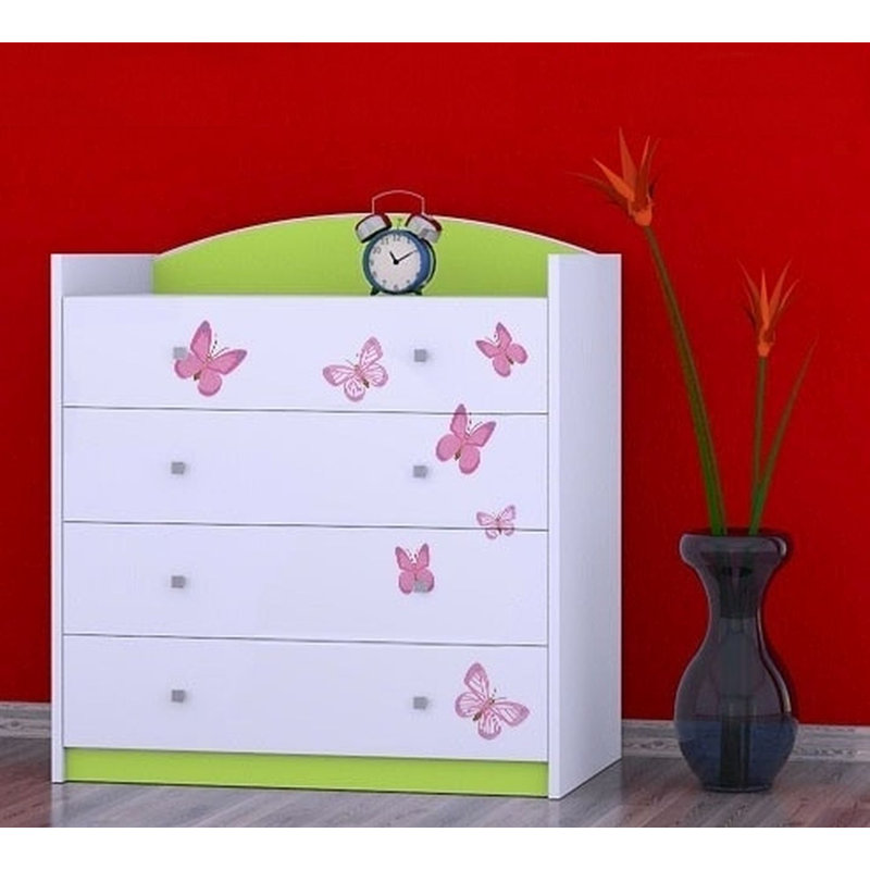 Newcastle Kids 4 - Drawer Chest, Green