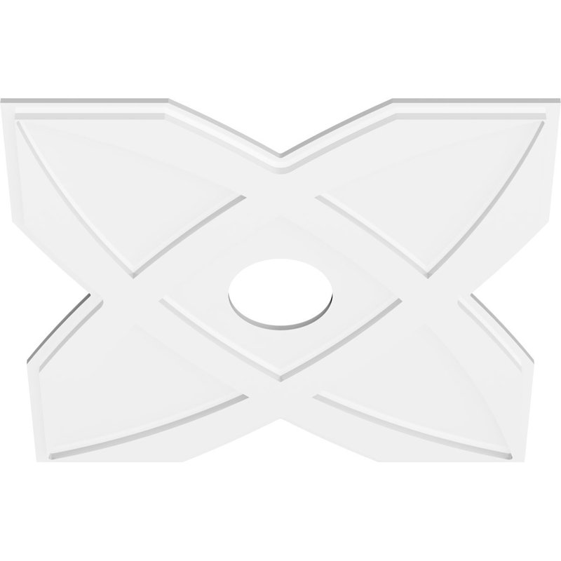 30"OD x 6"ID x 10 1/2"C x 1"P Titus Architectural Grade PVC Contemporary Ceiling Medallion, 30" H x 30" W x 1" D