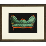Vintage Green Couch Print