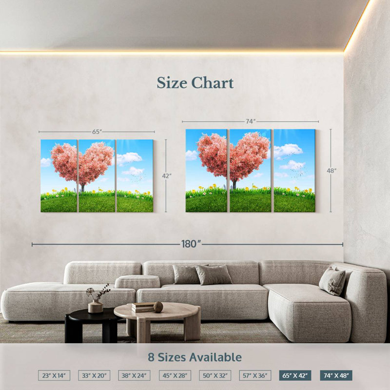 Hardie Spring Heart Tree, 48" H x 74" W