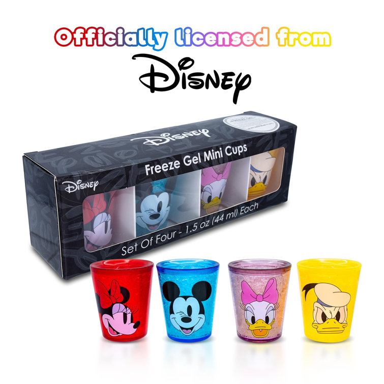 Silver Buffalo Disney Vintage Mickey Mouse 1.5-Ounce Mini Shot Glasses |  Set of 6