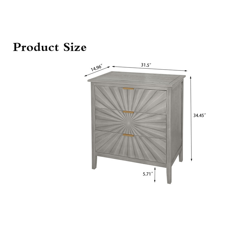 3 Drawer Storage Cabinet