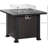 Bulhary Square Steel Propane Smokeless Fire Pit Table with Hidden Fuel Tank