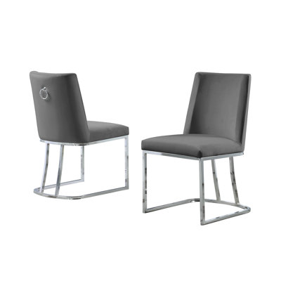 Chaise d'appoint rembourrée en velours Stansté
