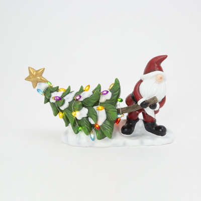 Père Noël ludique en résine 13,2 po