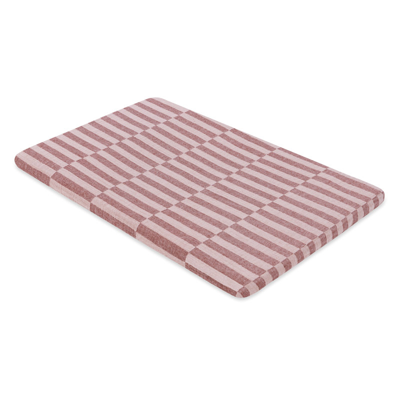 Cocoa Stripe Muslin All-Stages Bassinet Sheet, Maroon
