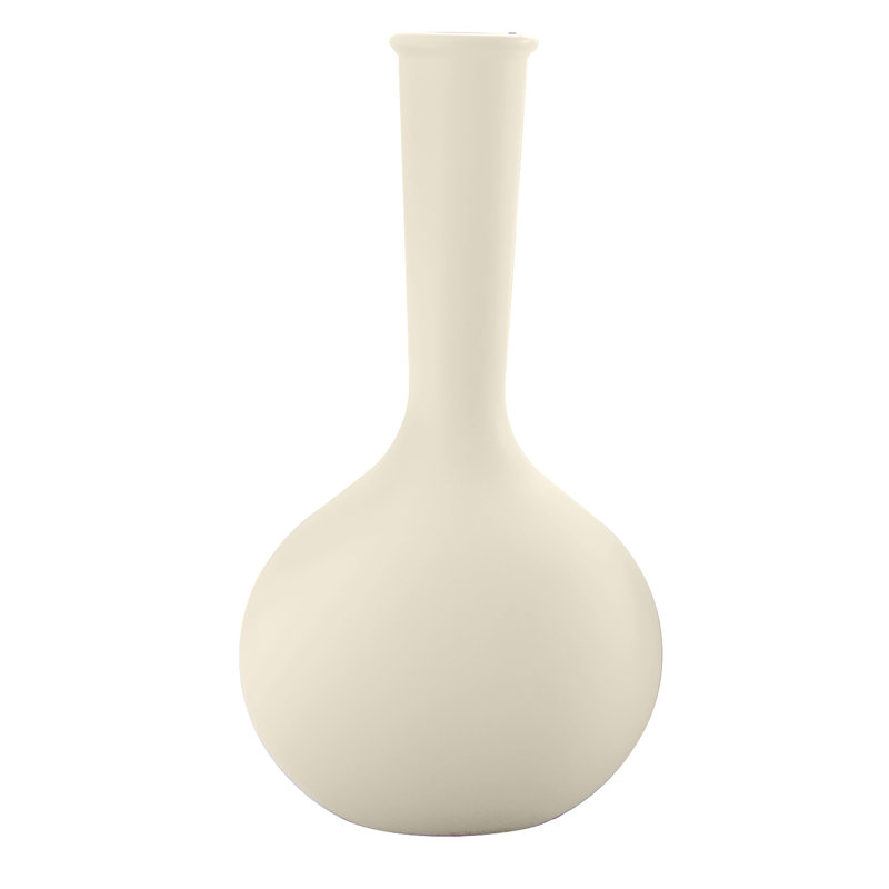 Chemistubes Indoor / Outdoor Resin Floor Vase, 39.25" H x 21.75" W x 21.75" D, Ecru