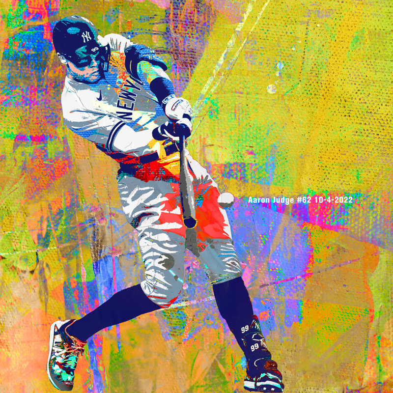 «Aaron Judge Two» par Stephen Chambers, impression sur toile tendue, L 36 po x H 36 po