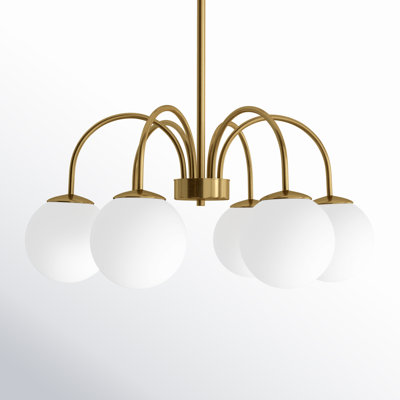 Royelle 6 - Light Modern Glass Bubble Chandelier