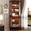 Armoire de coin en bois massif brun noisette