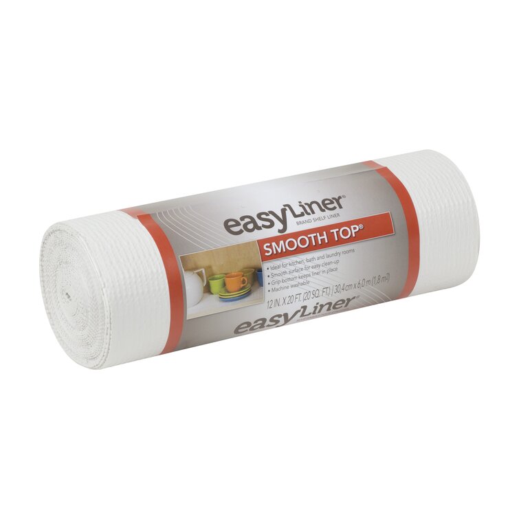 EasyLiner Smooth Top Shelf Liner, White, 12 in. x 30 ft. Roll
