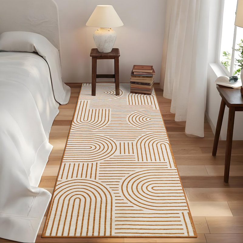 Tapis lavable à la machine Modern Rainbow, Tapis de couloir 2 pi x 6 pi