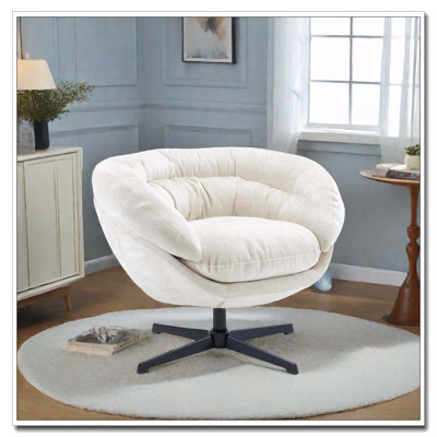 Fauteuil club pivotant à 360 ° en chenille