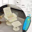 Fauteuil inclinable et pivotant à 360 ° en cuir de massage avec repose-pieds-559602510