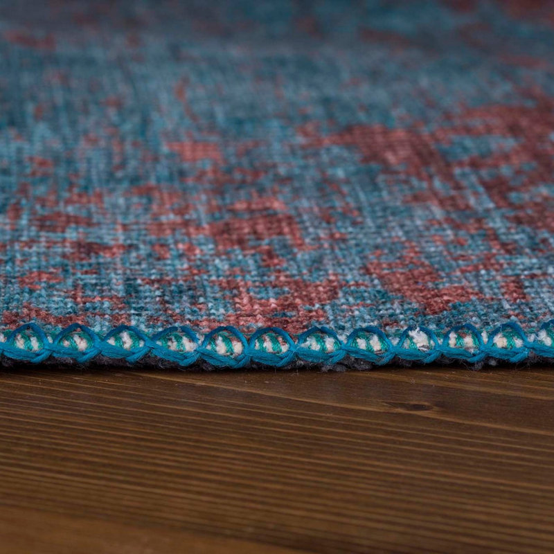 Premium Machine Washable Carpet, 4.6 x 6.2 Feet, 100% Polyester, 1850 g/m² | Pile Height: 0.2 Inches | Eco-Friendly Recycled Poly Cotton Underside | Perfect for Living Room, Bedroom, and High-Traffic Areas